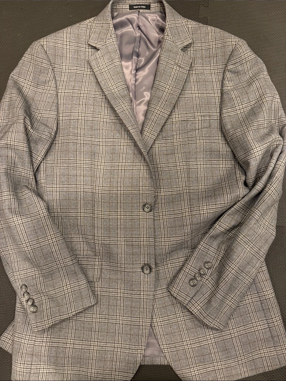 Pronto Uomo Light Gray Plaid Sport Coat